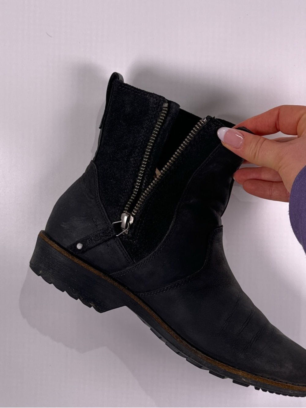 Teva Ellery Ankle WP Boot Strappy Waterproof Leather Black Size 8 - Picture 8 of 11